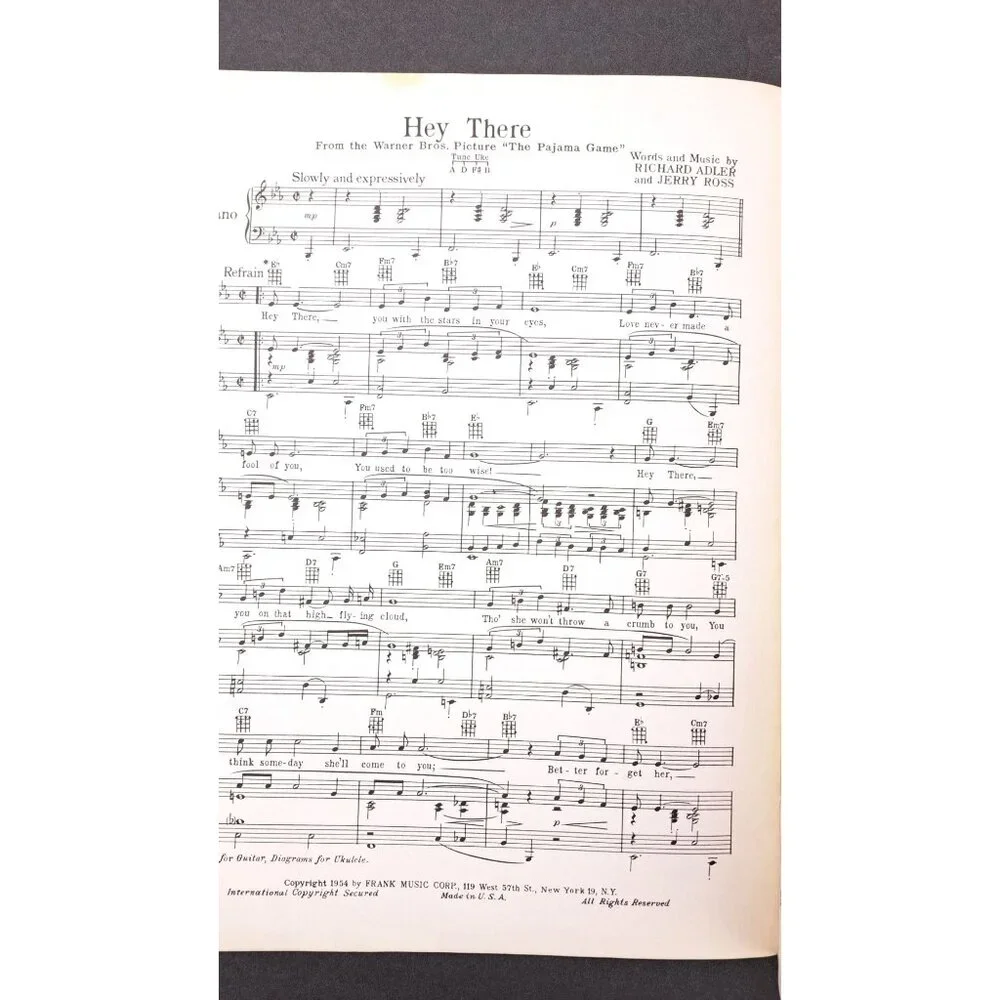 Vintage Vocal Selections From The Pajama Game Sheet Music Book Doris Day 1954 - Picture 9 of 9